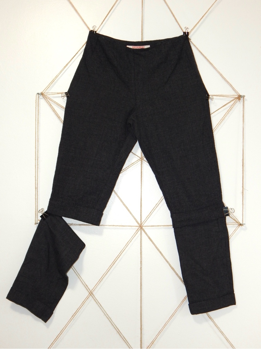 Dirk Bikkembergs, Draped Panel Wool Trousers, c. late 1990s - early 2000s